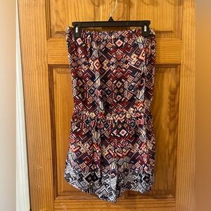 ANGIE Multi-colored Styled Romper Size: L